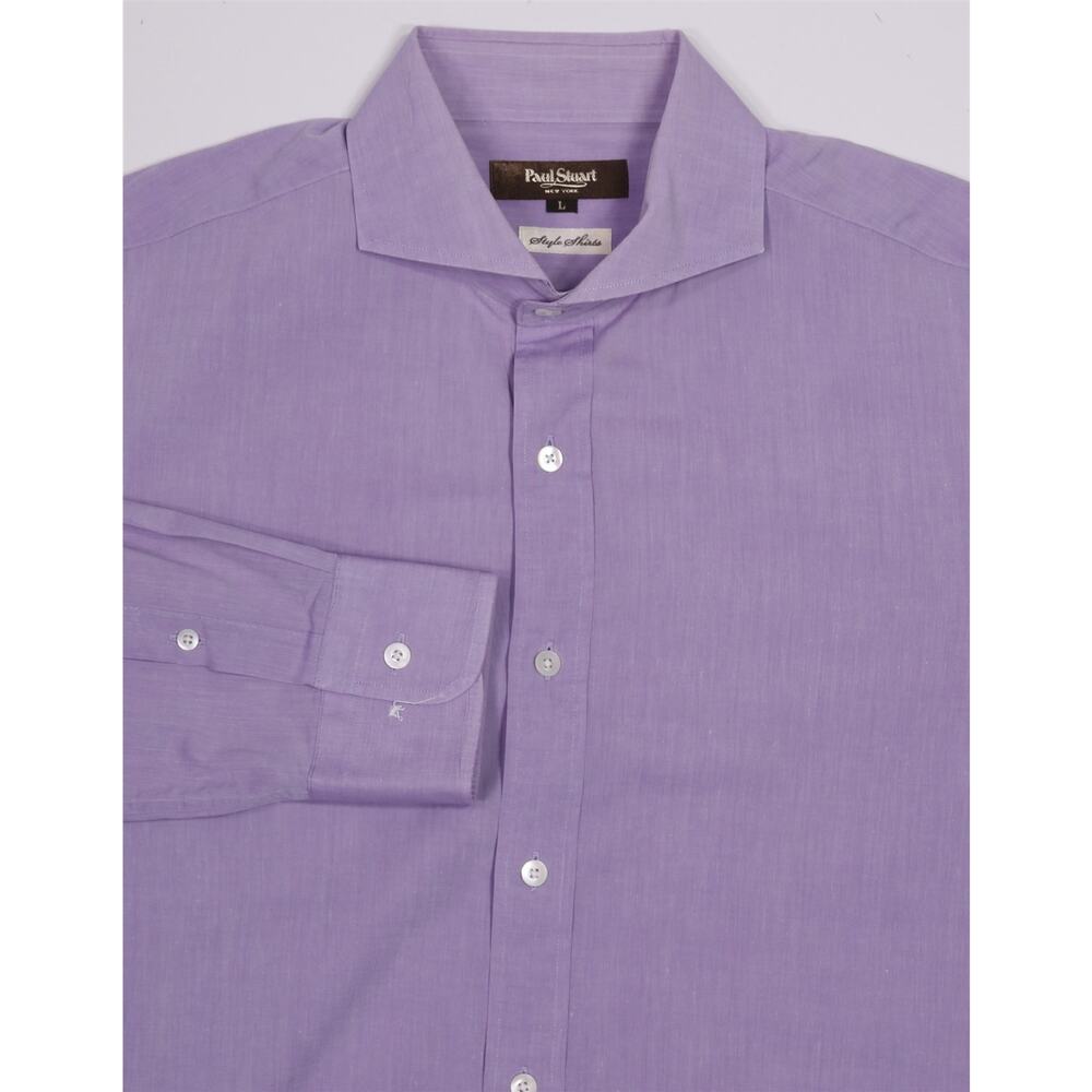 Paul Stuart Custom Light Purple Slim Fit Cutaway Collar Dress Shirt (38) 15-32